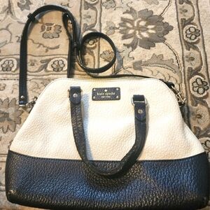 Kate Spade dark blue and white leather